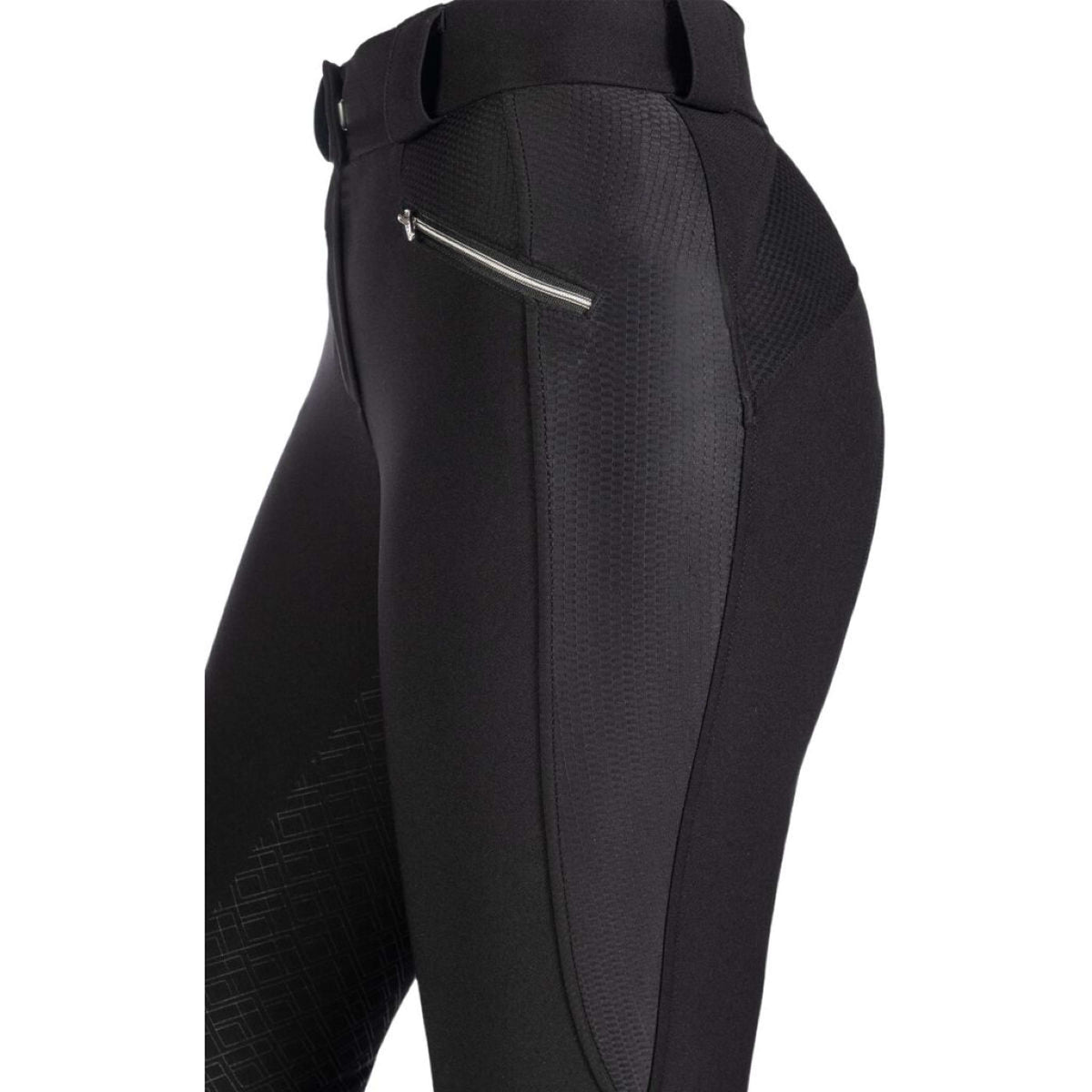 HKM Pantalon d'Équitation Harbour Island Full Grip Noir