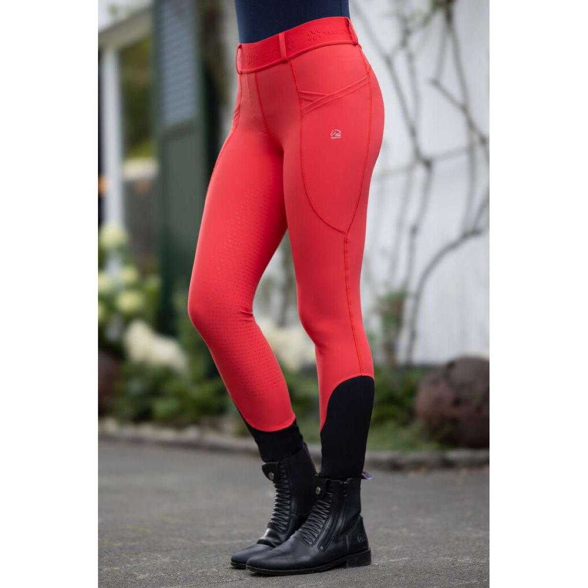 HKM Legging d'Équitation Aruba Full Grip Rouge