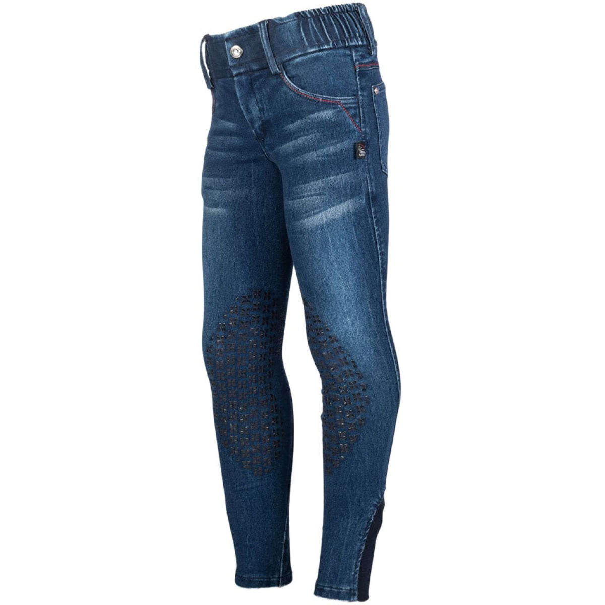 HKM Pantalon d'Équitation Aymee Denim Prise de Genou Bleu foncé