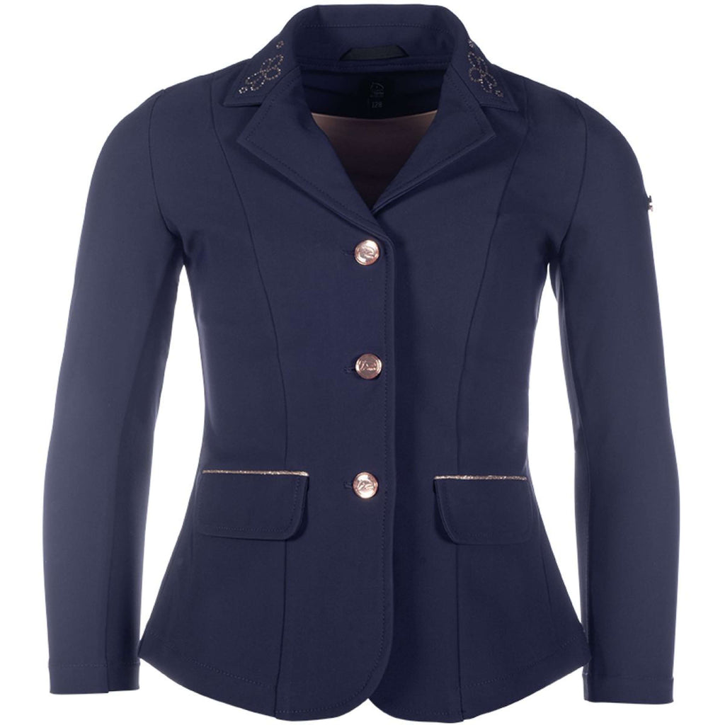 HKM Petite Veste de Concours Flora Enfants Bleu Foncé