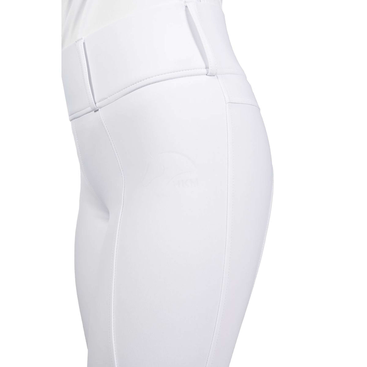 HKM Legging d'Équitation Lisa Full Grip Blanc