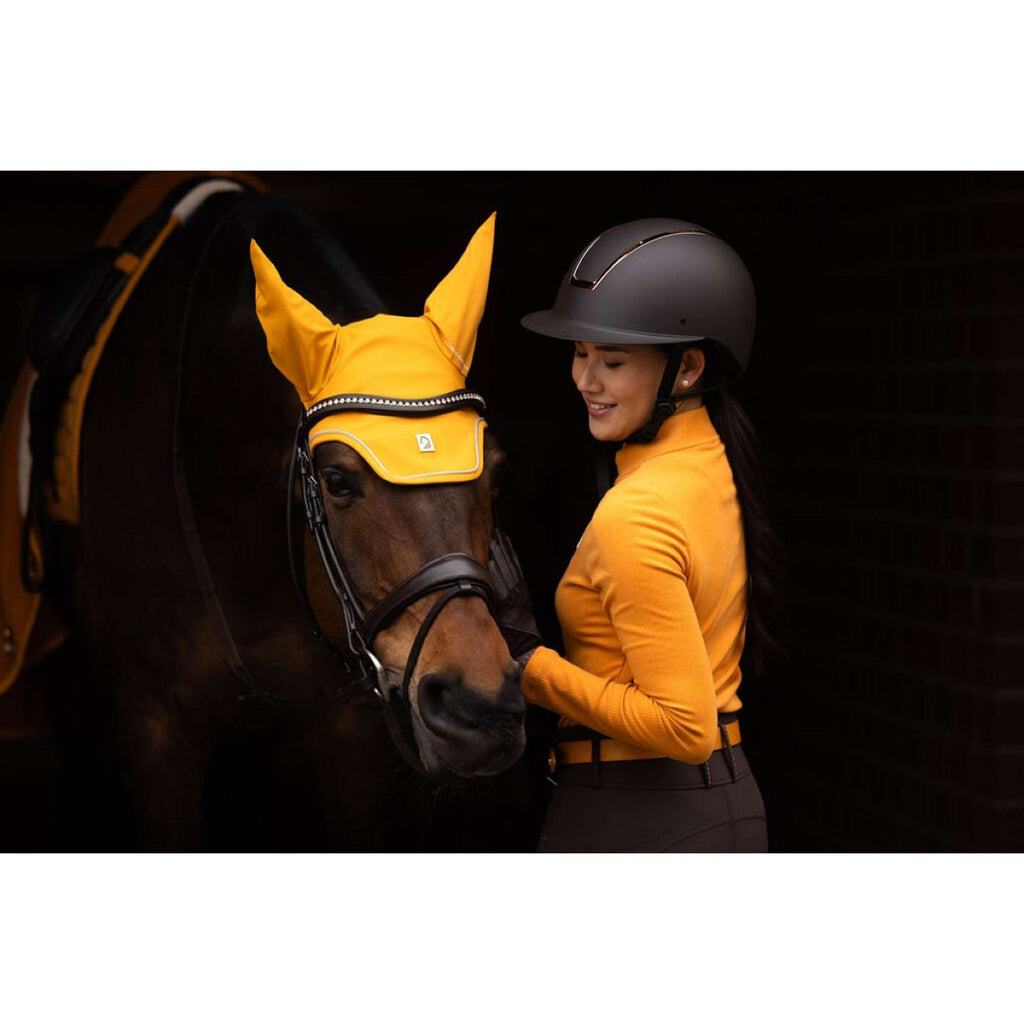 HKM Bonnet Anti-Mouches Livignio Lauria Garelli Soft Moutarde