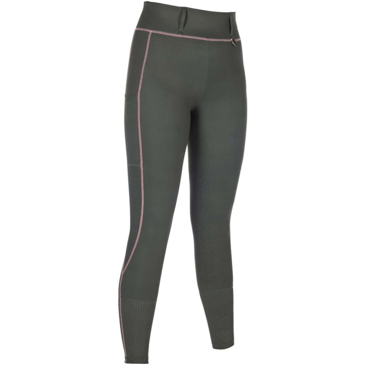 HKM Legging d'Équitation Juna Full Grip Gris Vert
