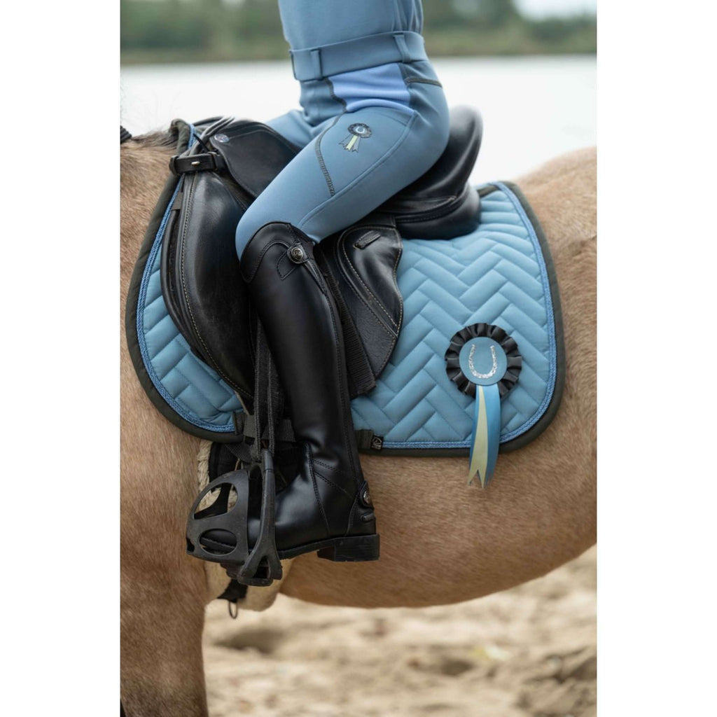 HKM Tapis de Selle Nele Polyvalent Bleu Fumeé