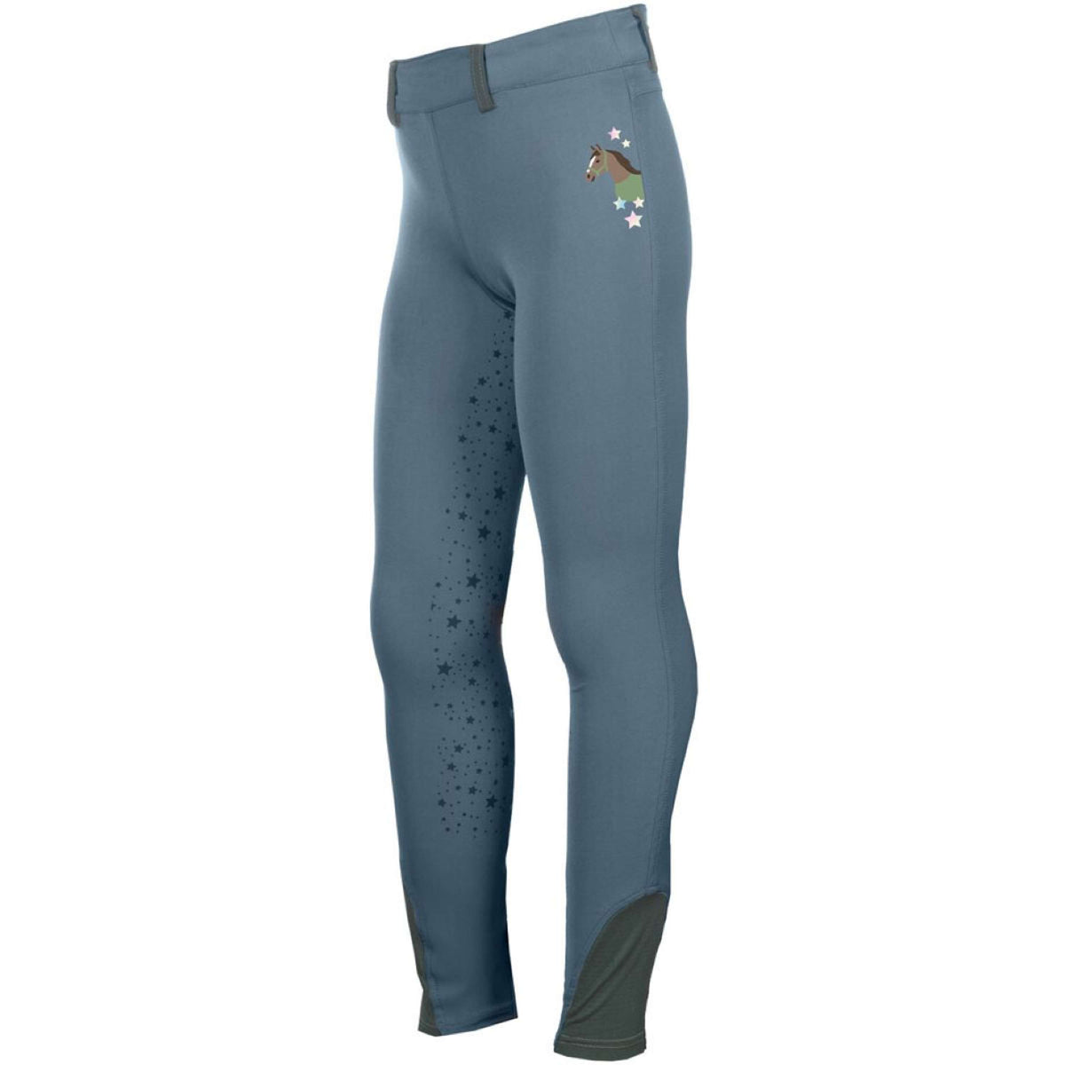 HKM Legging d'Équitation Pony Dream II Full Grip Bleu Fumeé