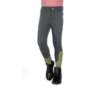HKM Pantalon d'Équitation Claire Full Grip Gris Vert