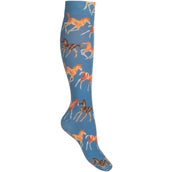 HKM Chaussettes d'Équitation Pony Club Bleu Fumeé