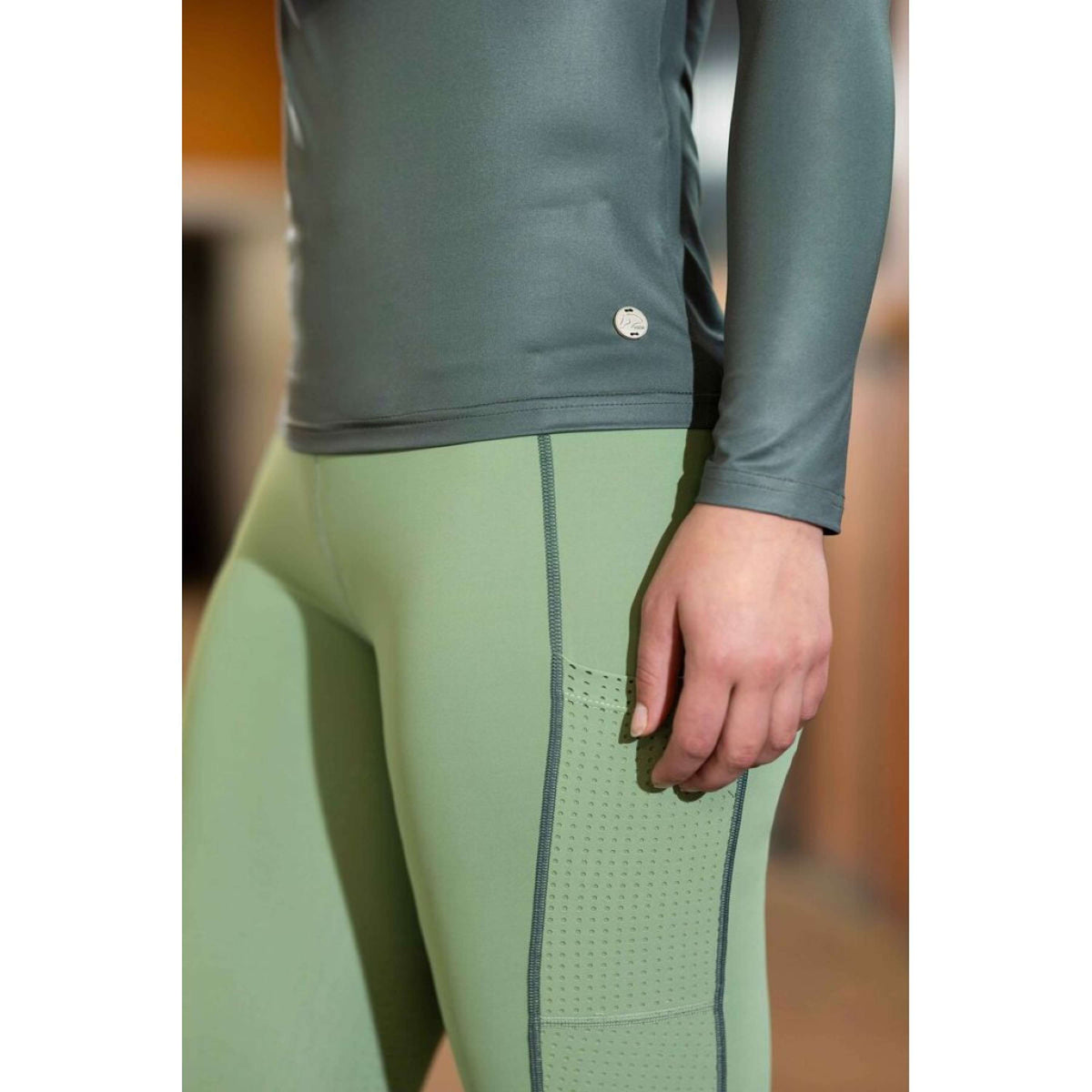 HKM T-shirt de Concours Summer Milano II Gris Vert