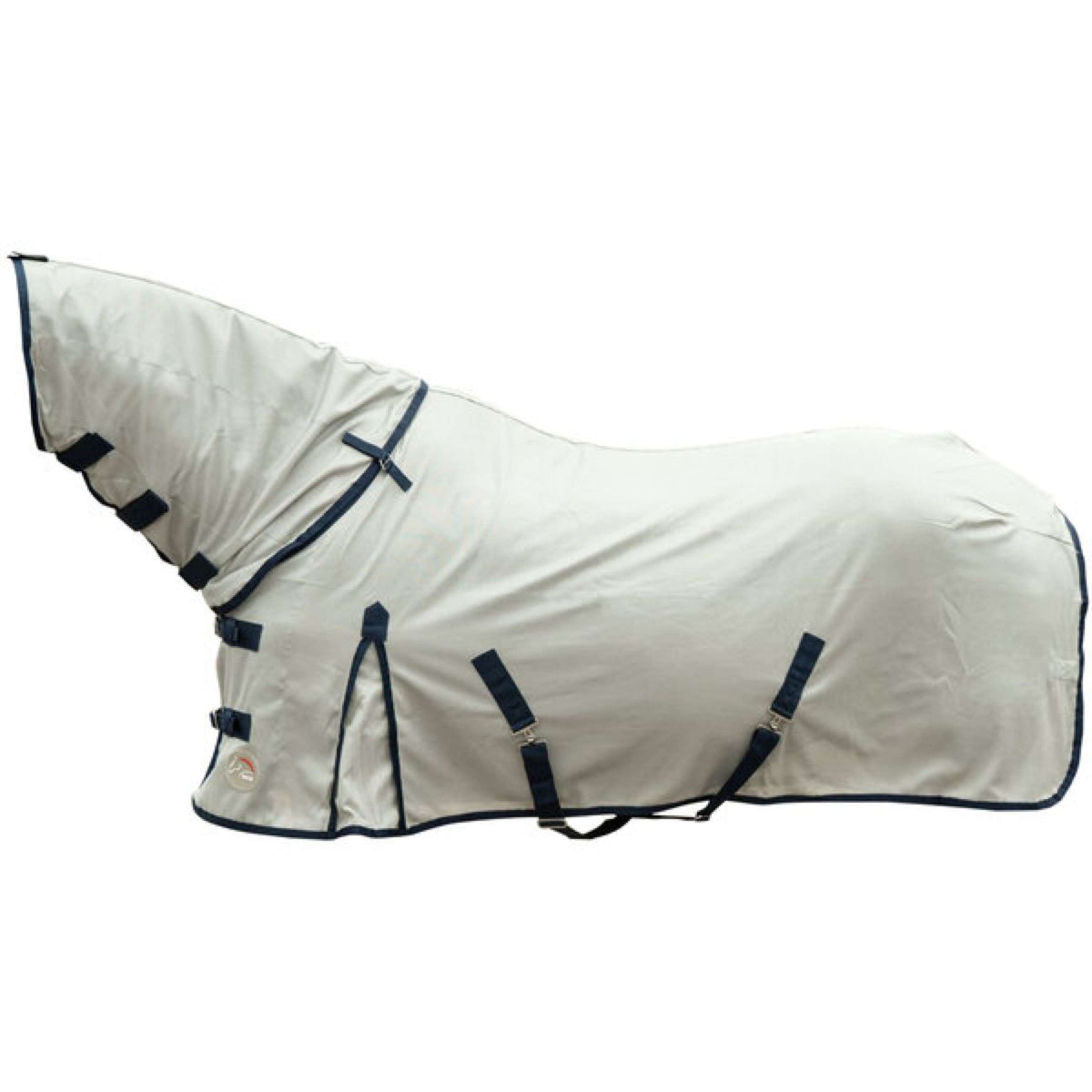 HKM Couverture Anti-Mouches Rain II Couvre-cou Amovible Gris