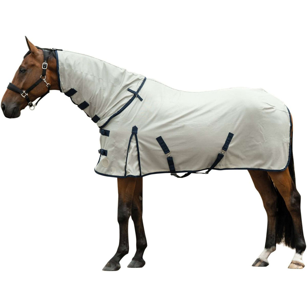 HKM Couverture Anti-Mouches Rain II Couvre-cou Amovible Gris