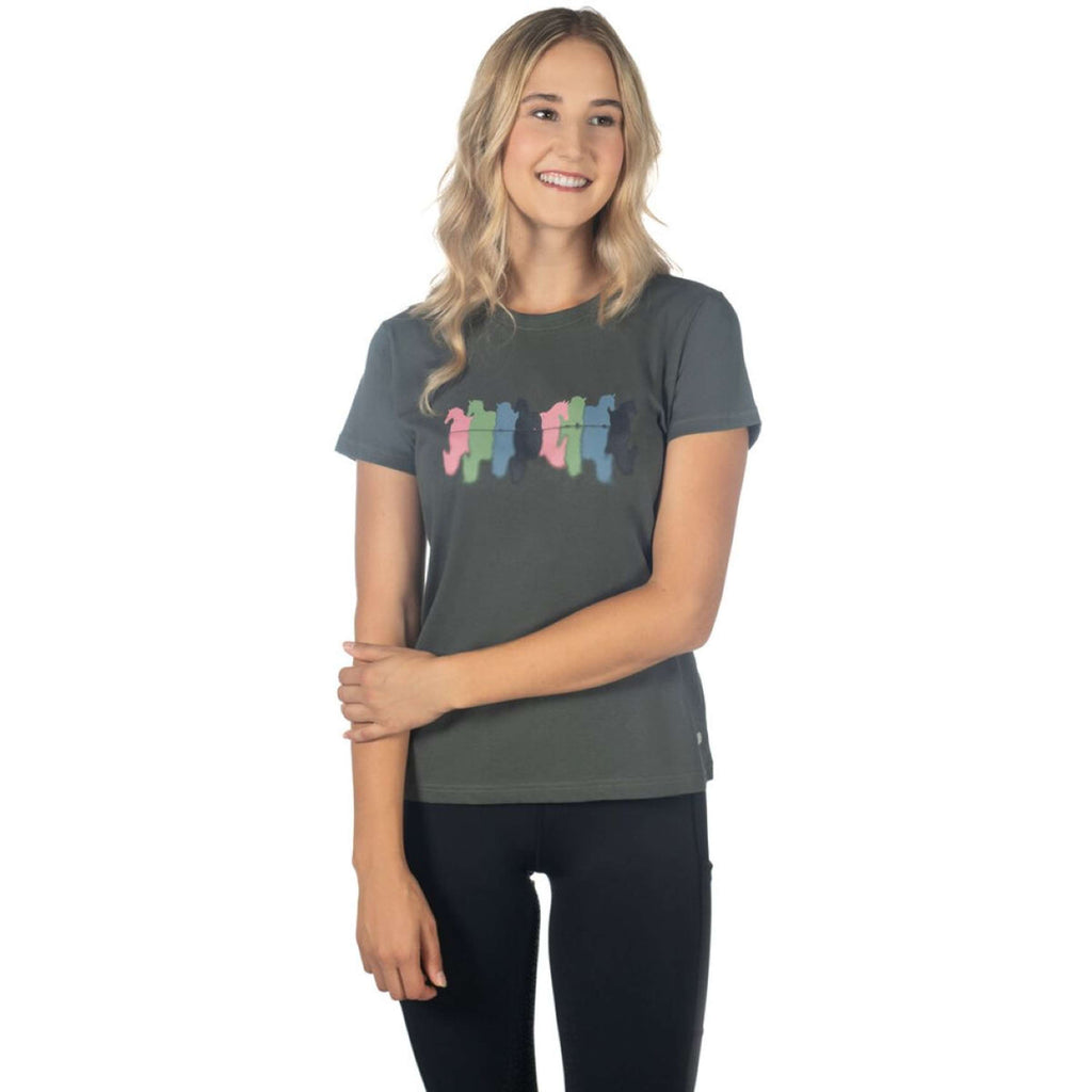 HKM T-Shirt Mirror Gris Vert