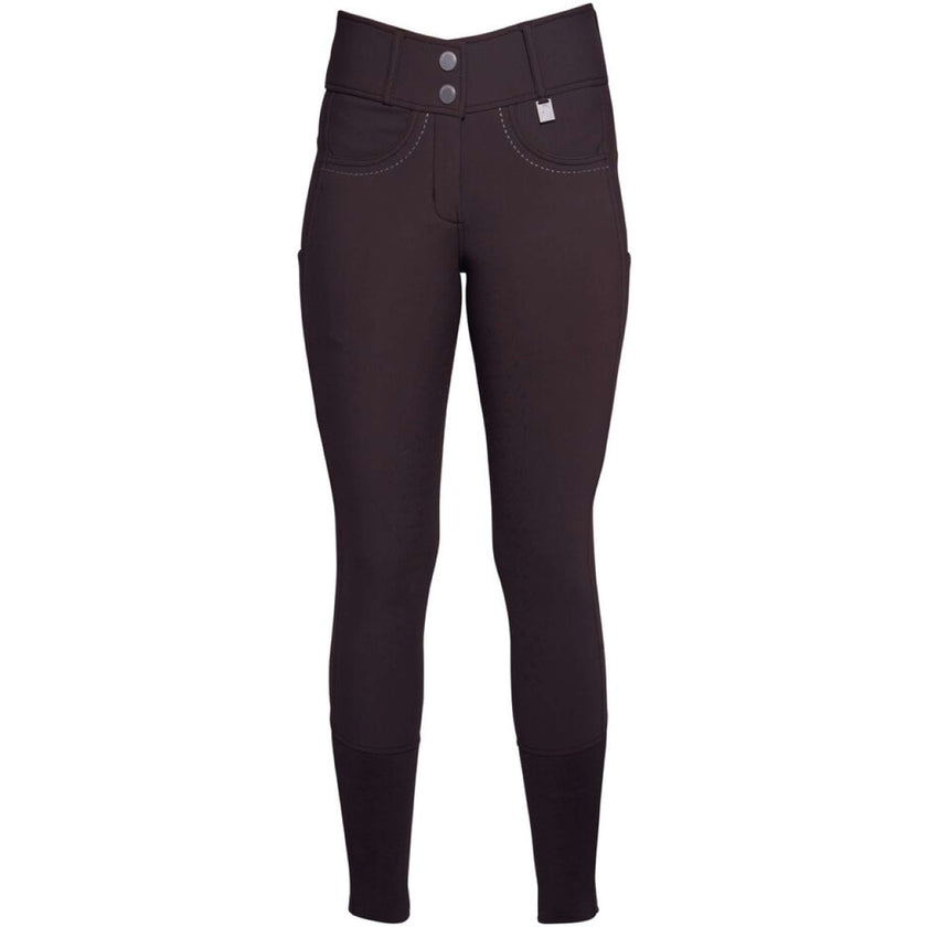 HKM Pantalon d'Équitation Arezzo Full Grip Marron foncé HKM Pantalon d'Équitation Arezzo Full Grip Marron foncé