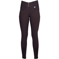 HKM Pantalon d'Équitation Arezzo Full Grip Marron foncé