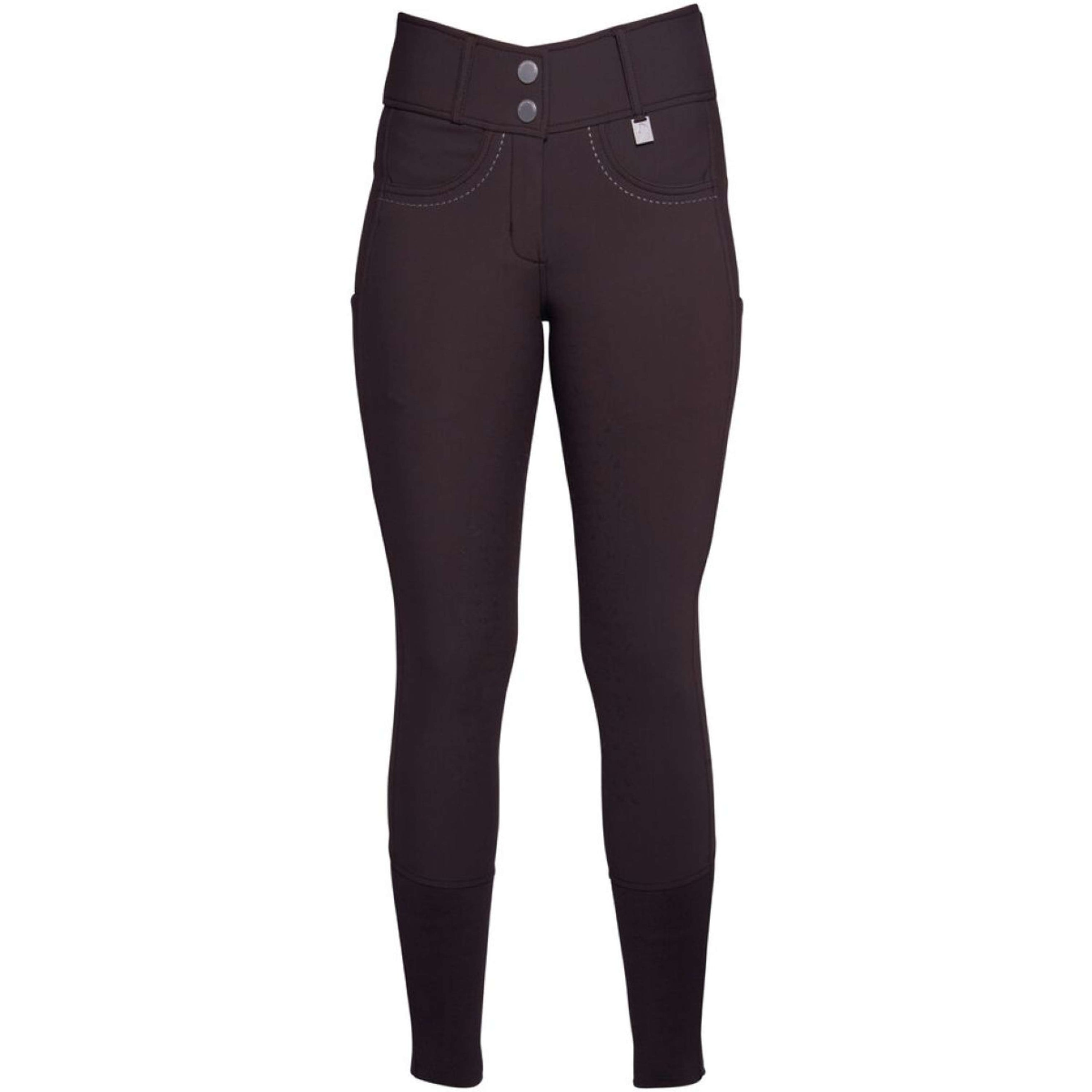 HKM Pantalon d'Équitation Arezzo Full Grip Marron foncé