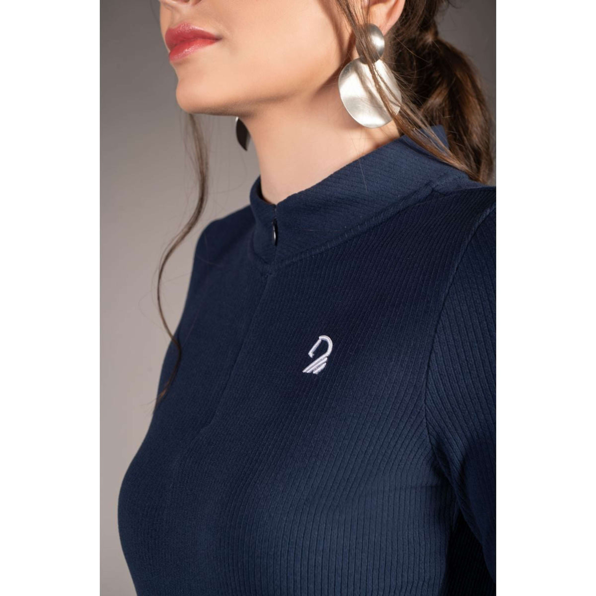 HKM Chemise Arezzo Soft Longues Manches Bleu Foncé