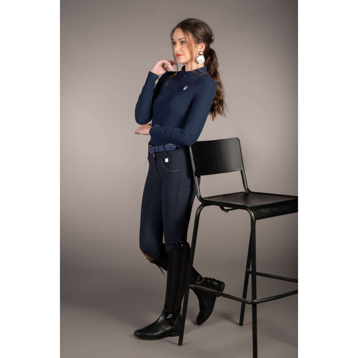 HKM Chemise Arezzo Soft Longues Manches Bleu Foncé