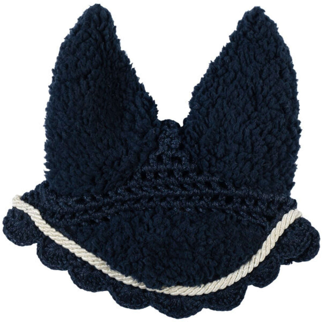 HKM Hobby Horsing Bonnet Anti-Mouches Teddy Bleu Foncé