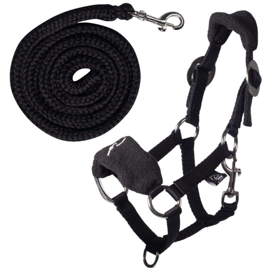 HKM Hobby Horsing Licol en polaire Noir