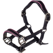 HKM Hobby Horsing Licol en Cuir Noir/Rose