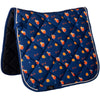 HKM Tapis de Selle Splash Dressage Bleu foncé/orange