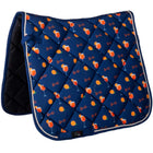 HKM Tapis de Selle Splash Dressage Bleu foncé/orange