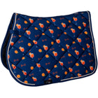 HKM Tapis de Selle Splash Polyvalent Bleu foncé/orange