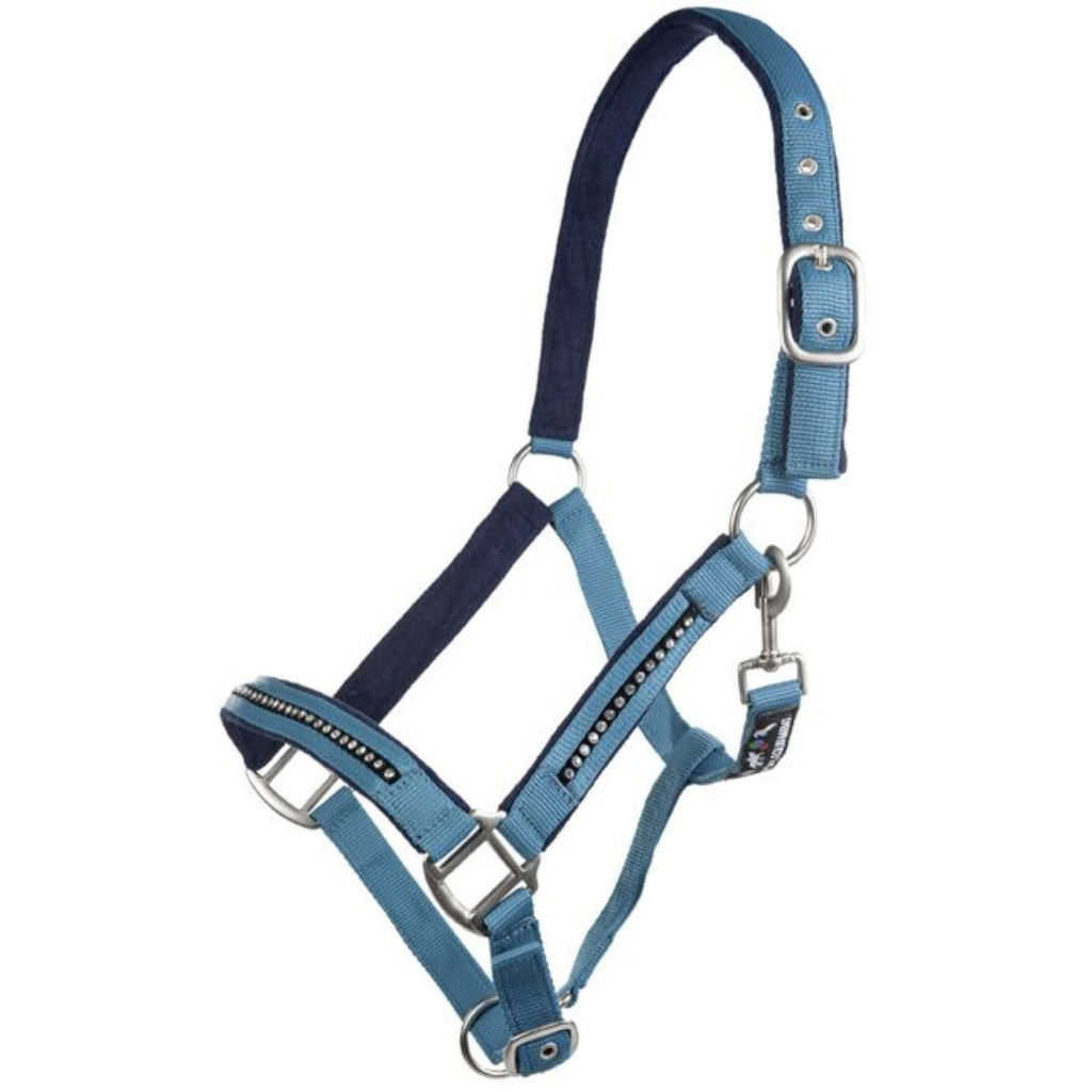 HKM Ensemble Licol Crystal Souple Rembourrage Petrol/marine