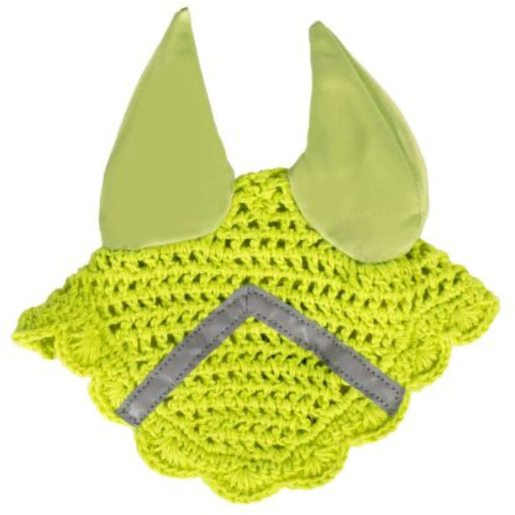 HKM Hobby Horsing Bonnet Anti-Mouches Reflective Néon Jaune