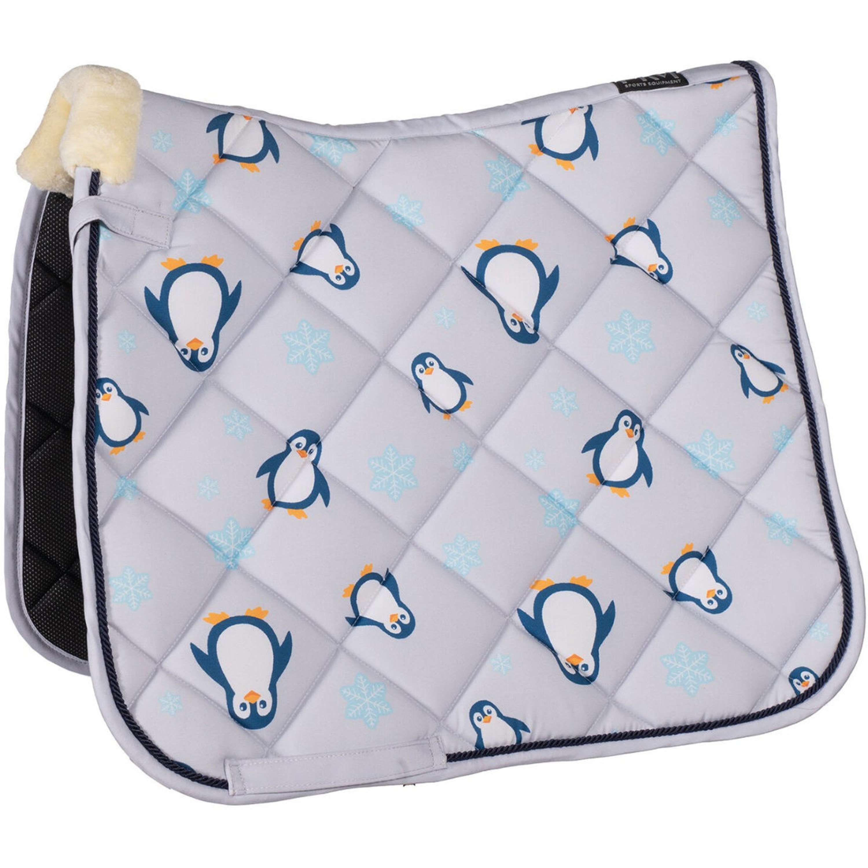 HKM Tapis de Selle Pinguïn Dressage Gris/Bleu