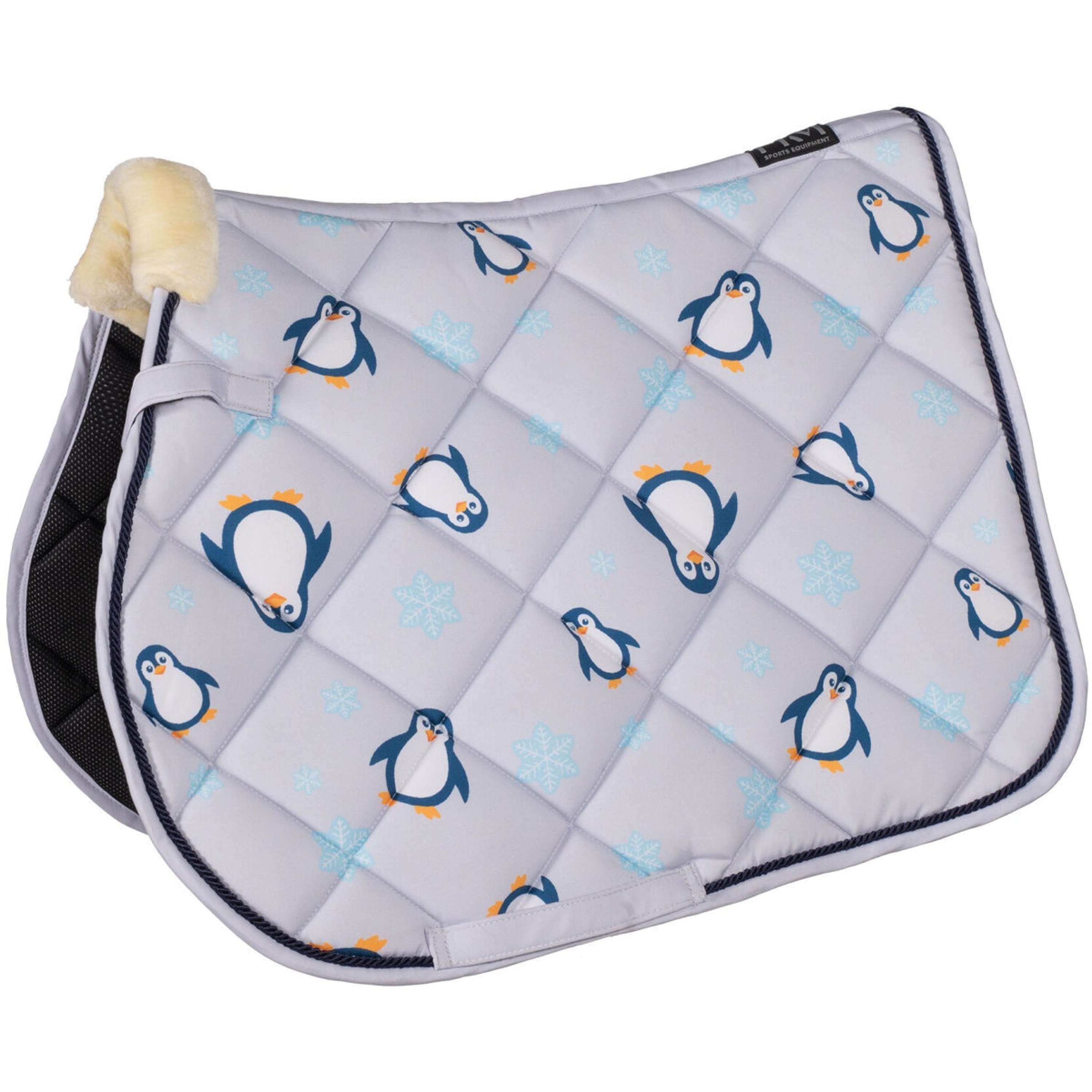 HKM Tapis de Selle Pinguïn Polyvalence Gris/Bleu