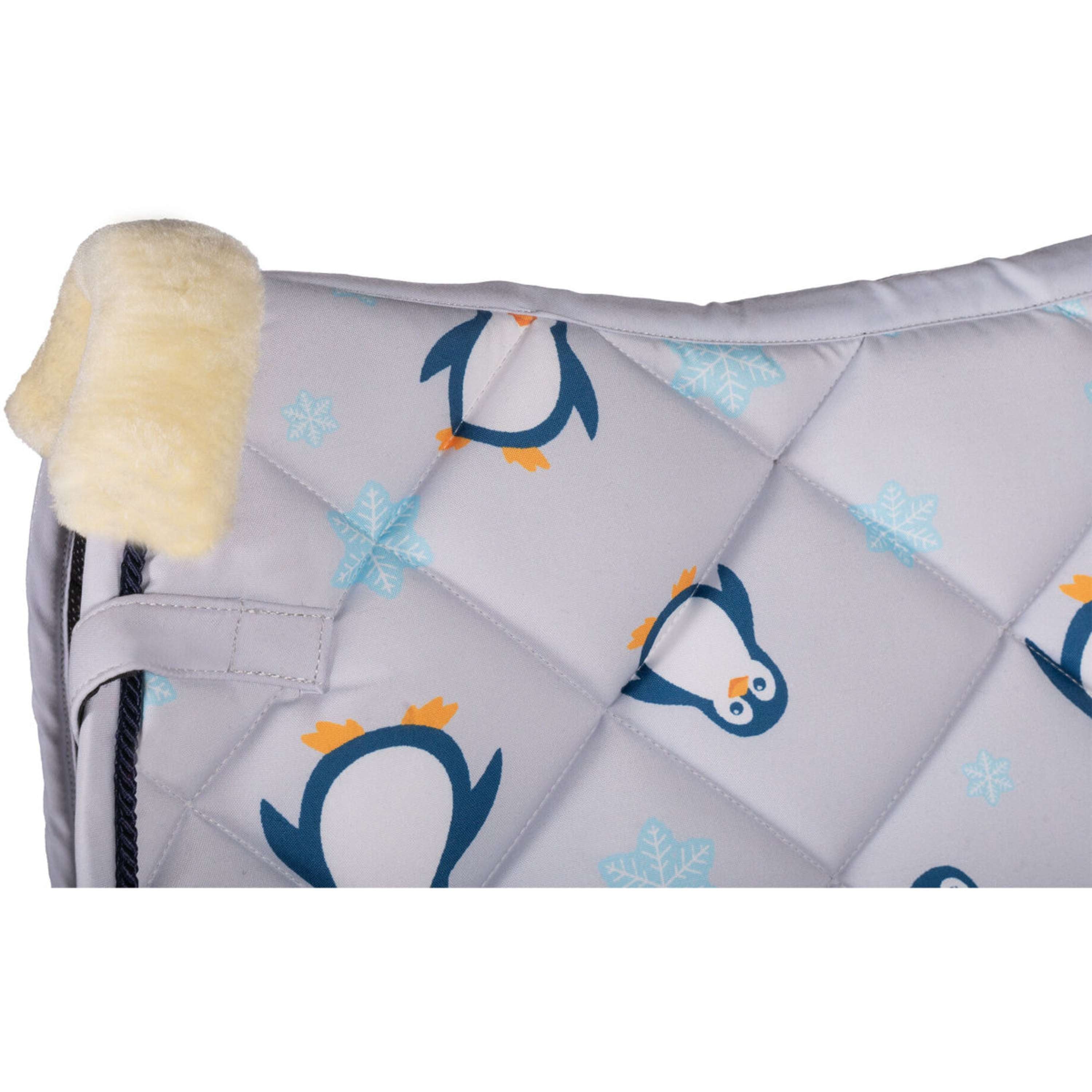 HKM Tapis de Selle Pinguïn Dressage Gris/Bleu