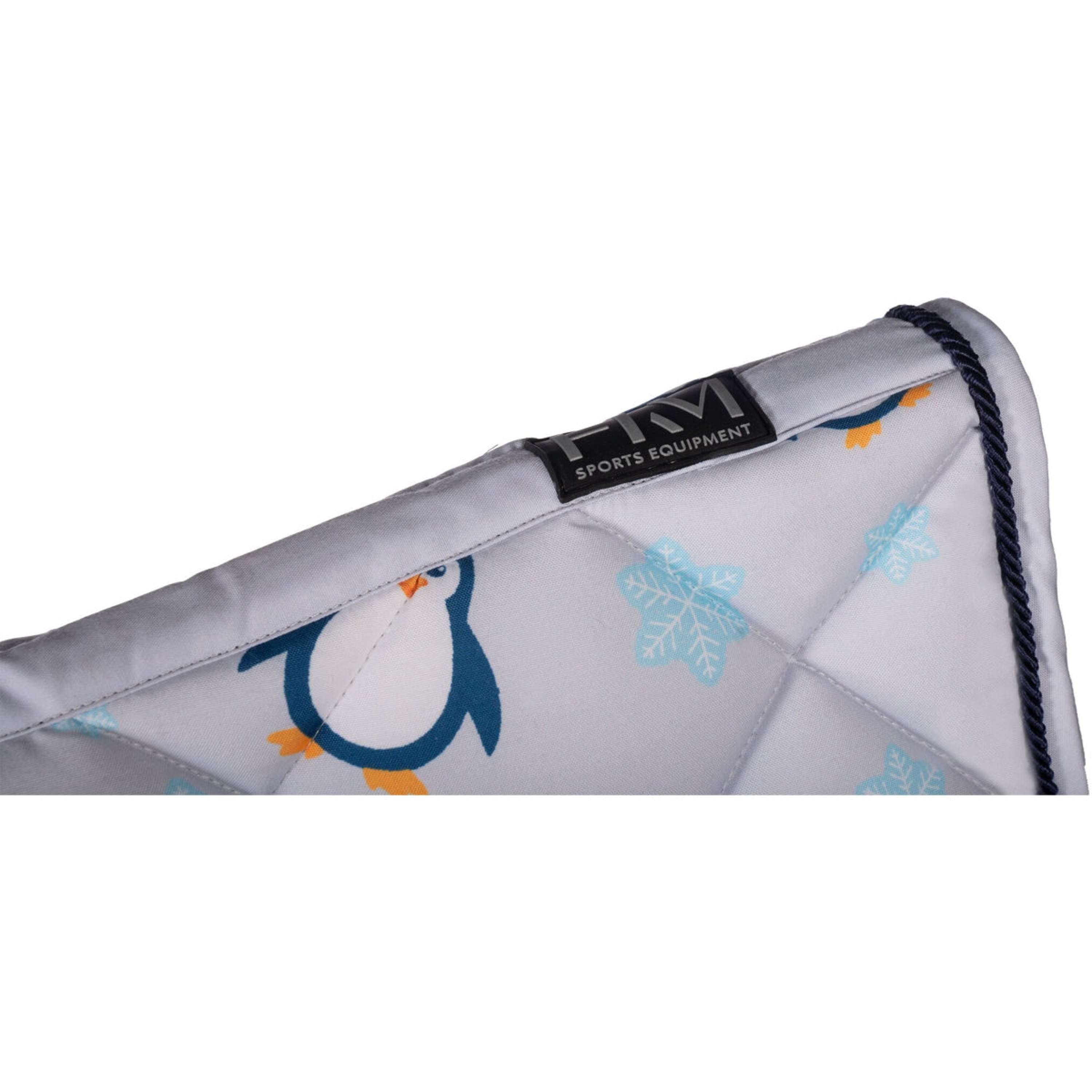HKM Tapis de Selle Pinguïn Dressage Gris/Bleu