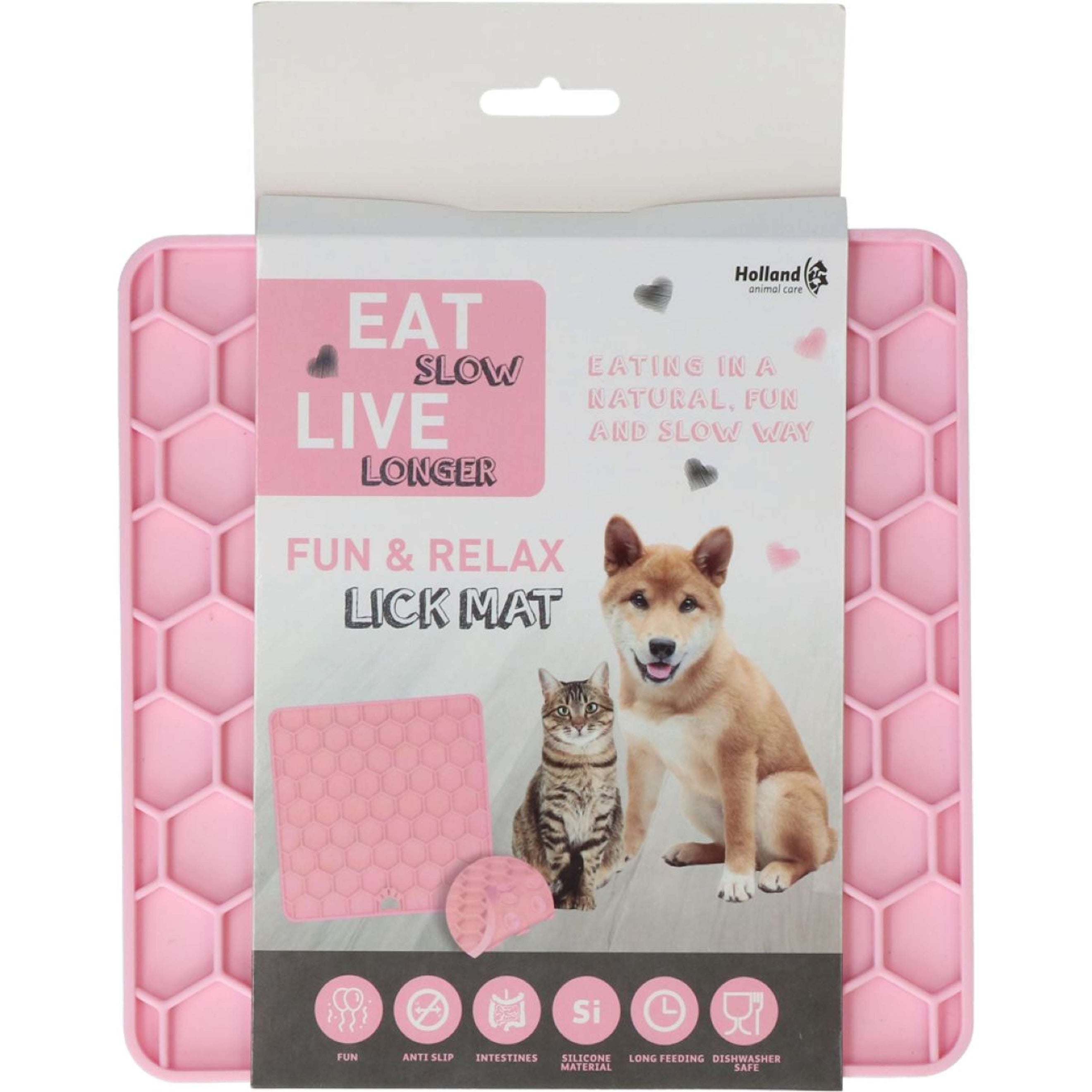 Eat Slow Live Longer Lick Mat Relax Rose