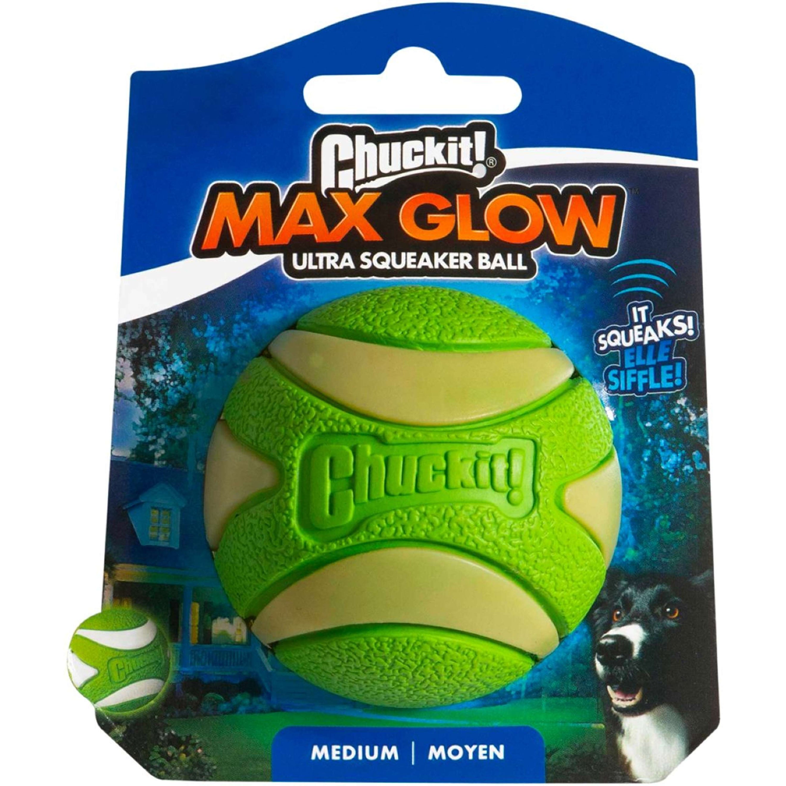 Chuckit Balle Max Glow Ultra Squeaker