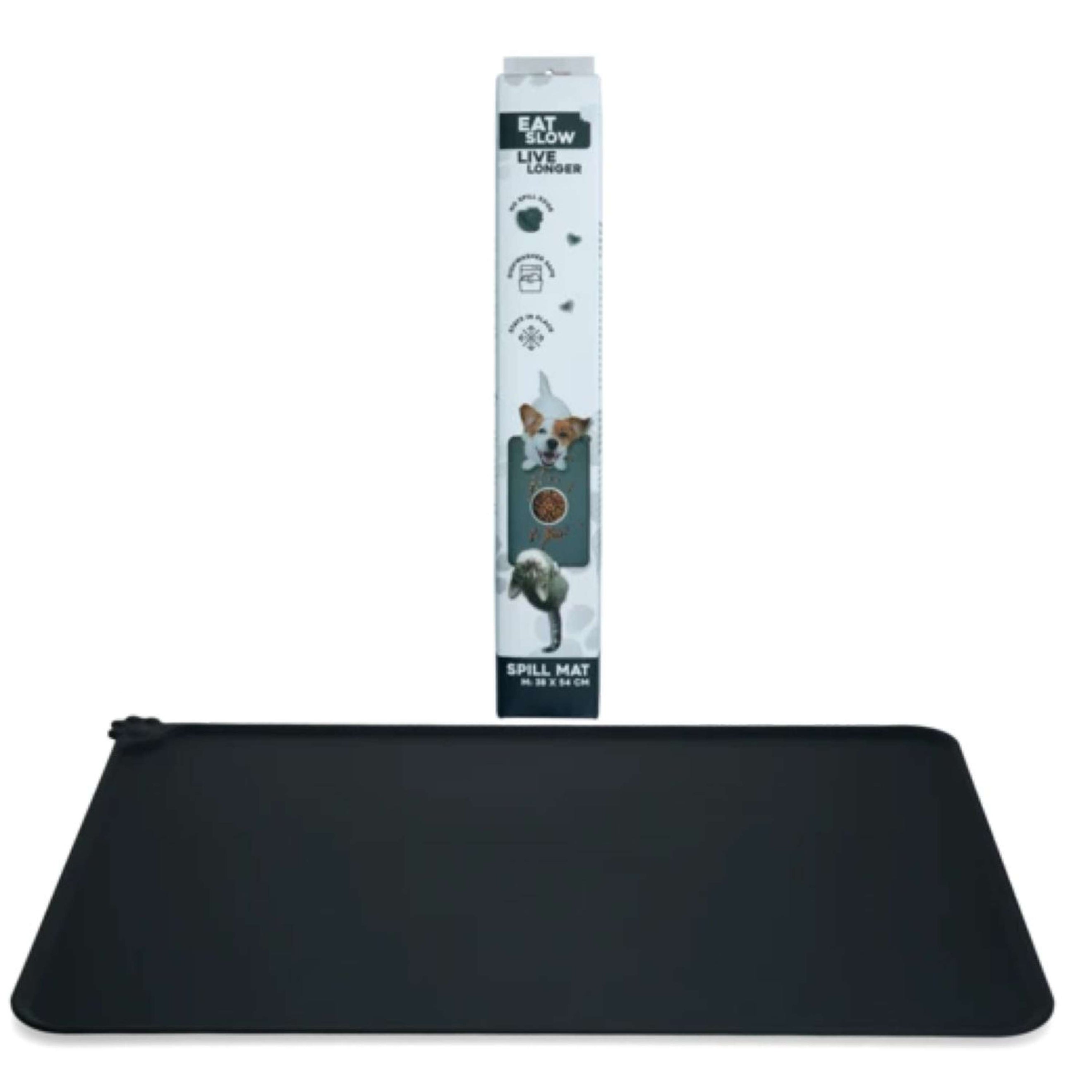 Eat Slow Live Longer Tapis Anti-Effraction Spill Gris