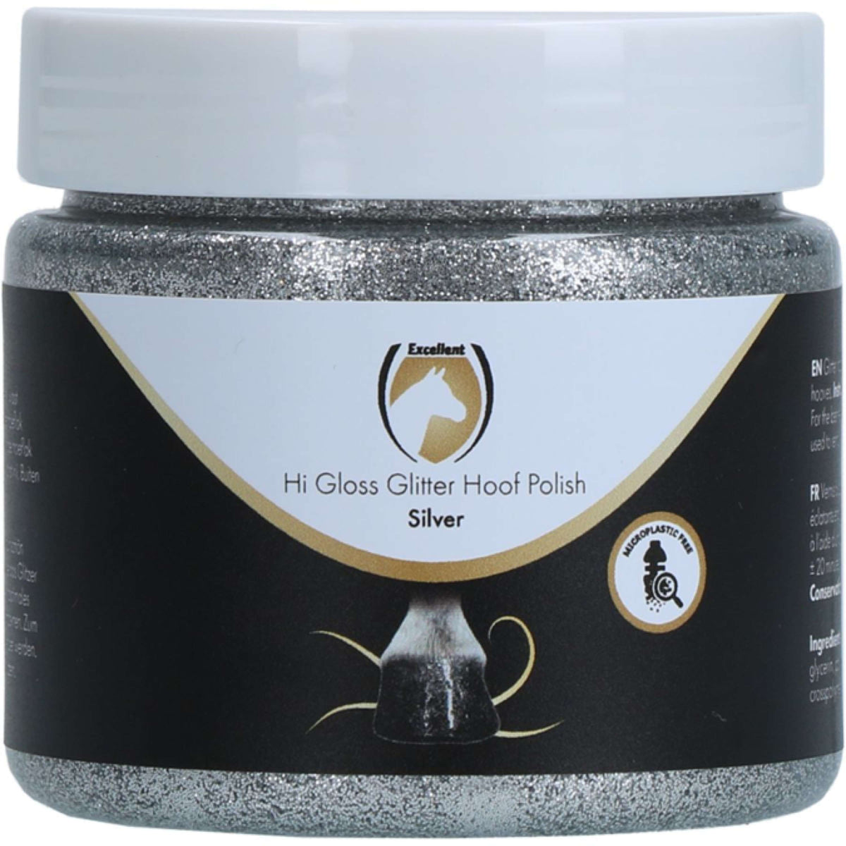 Excellent Hoof Polish Hi Gloss Glitter Argent