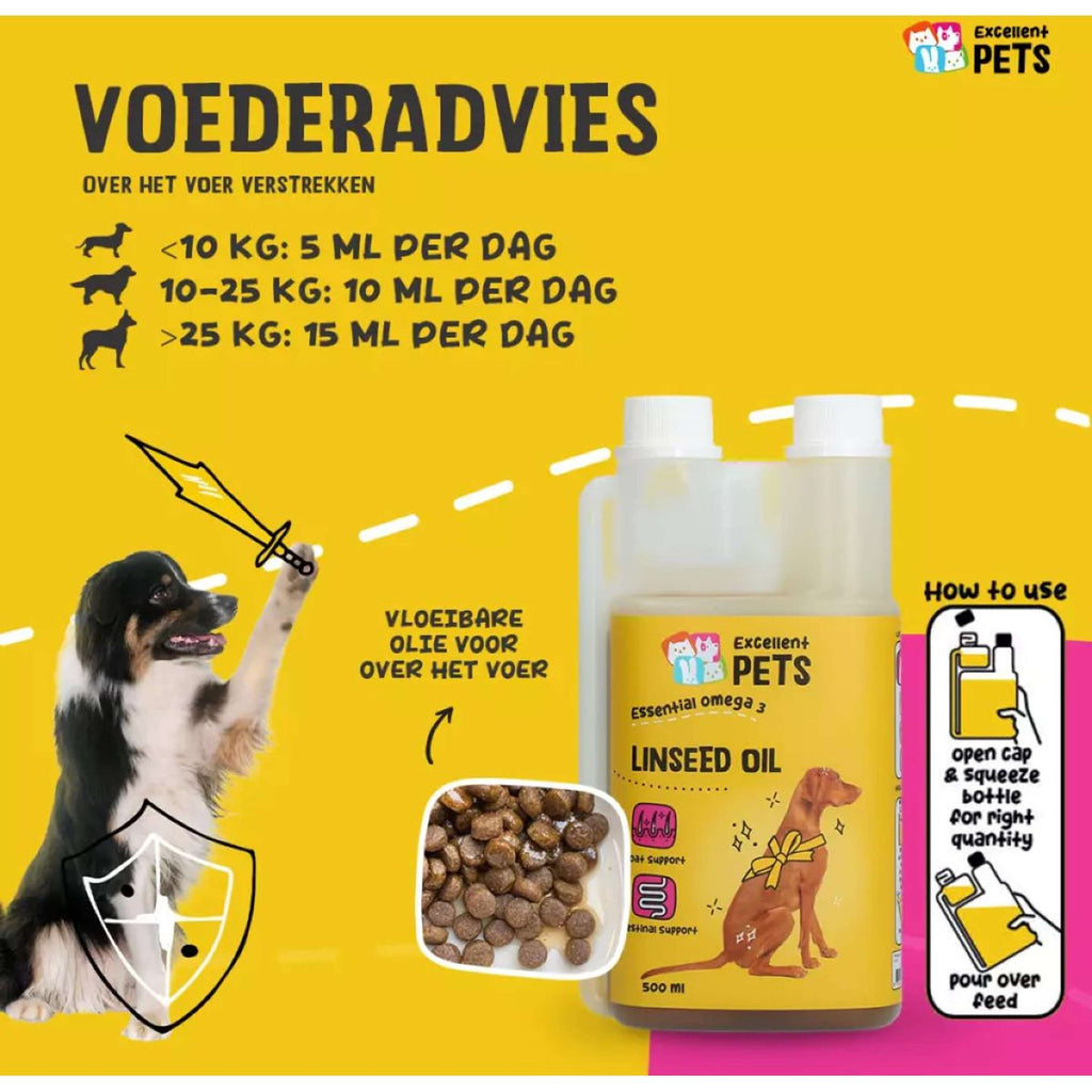 Agradi Huile de Graine de Lin pour Chien