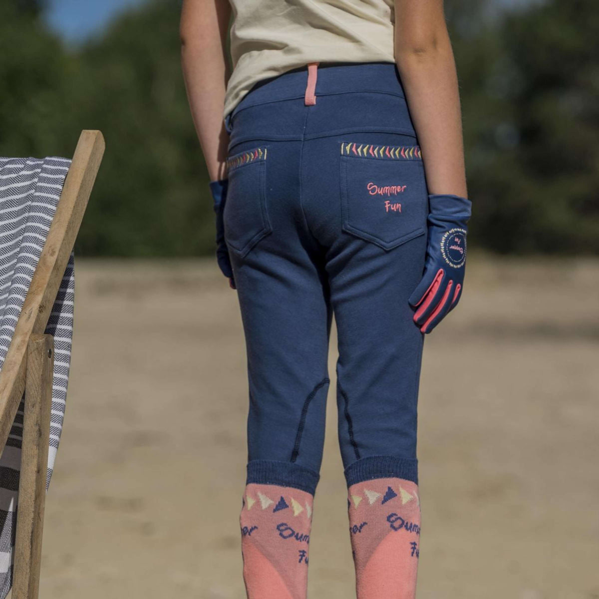 Horka Pantalon d'Équitation Presto Junior Bleu