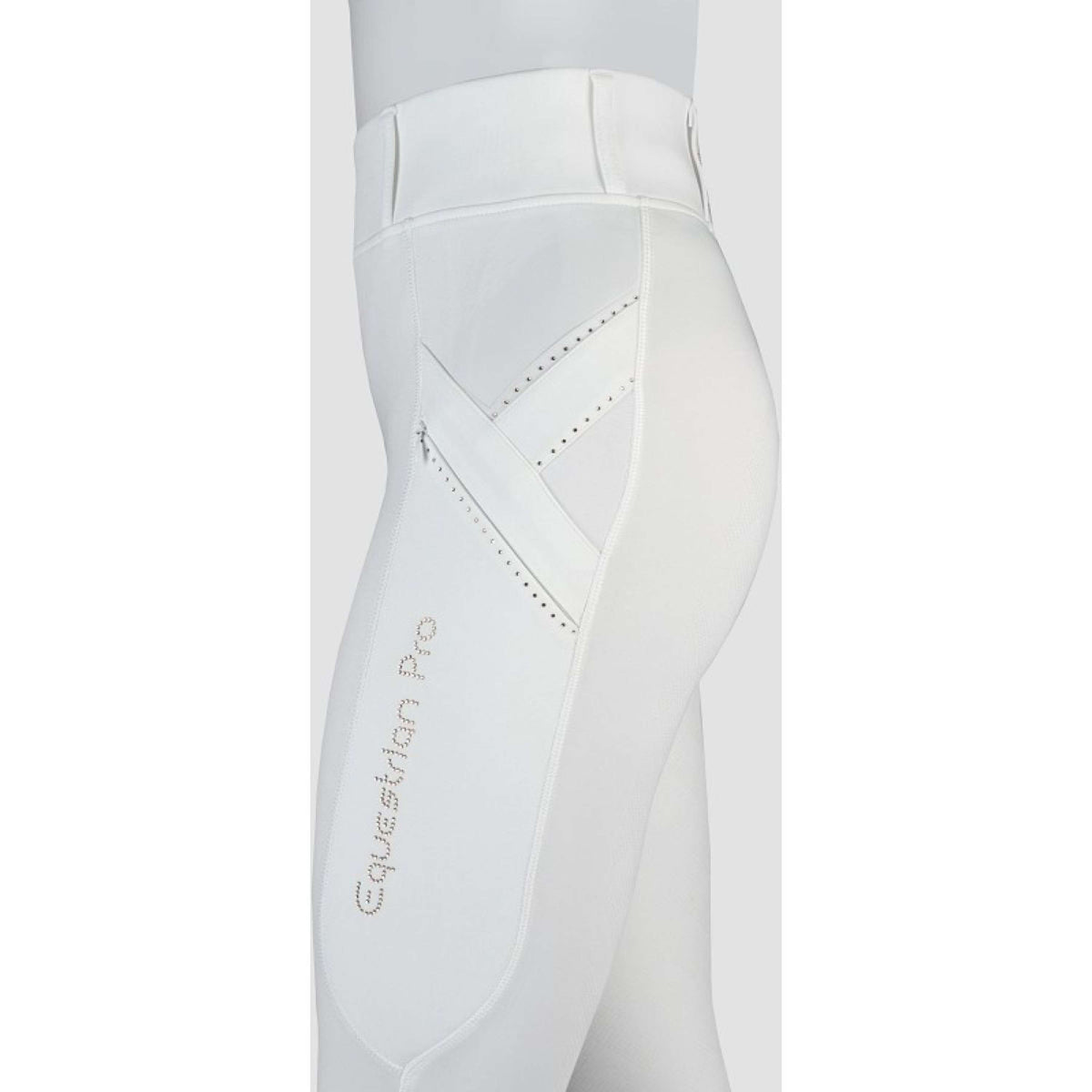 HORKA Legging d'Équitation Momentum Blanc/Or rose