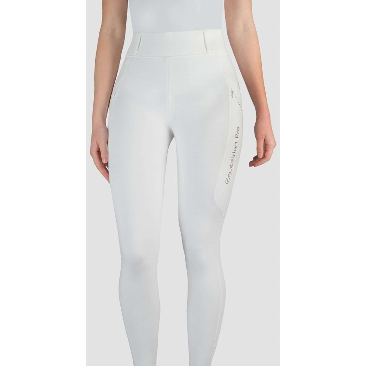 HORKA Legging d'Équitation Momentum Blanc/Or rose