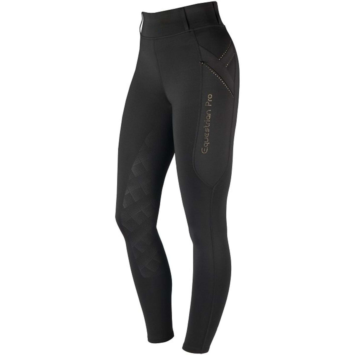 HORKA Legging d'Équitation Momentum Noir/Or rose