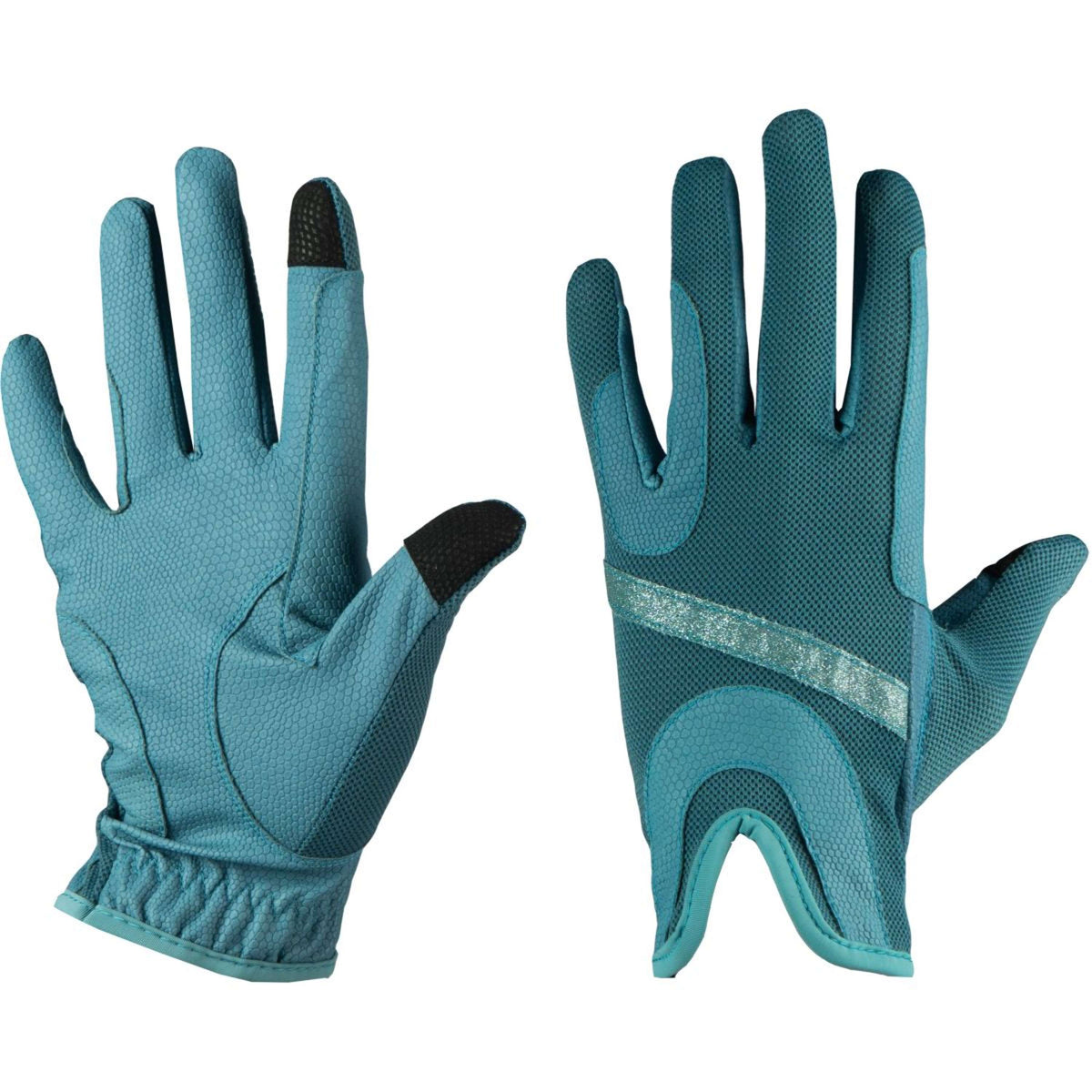 HORKA Gants d'Équitation Summer Sparkle Blue Coral