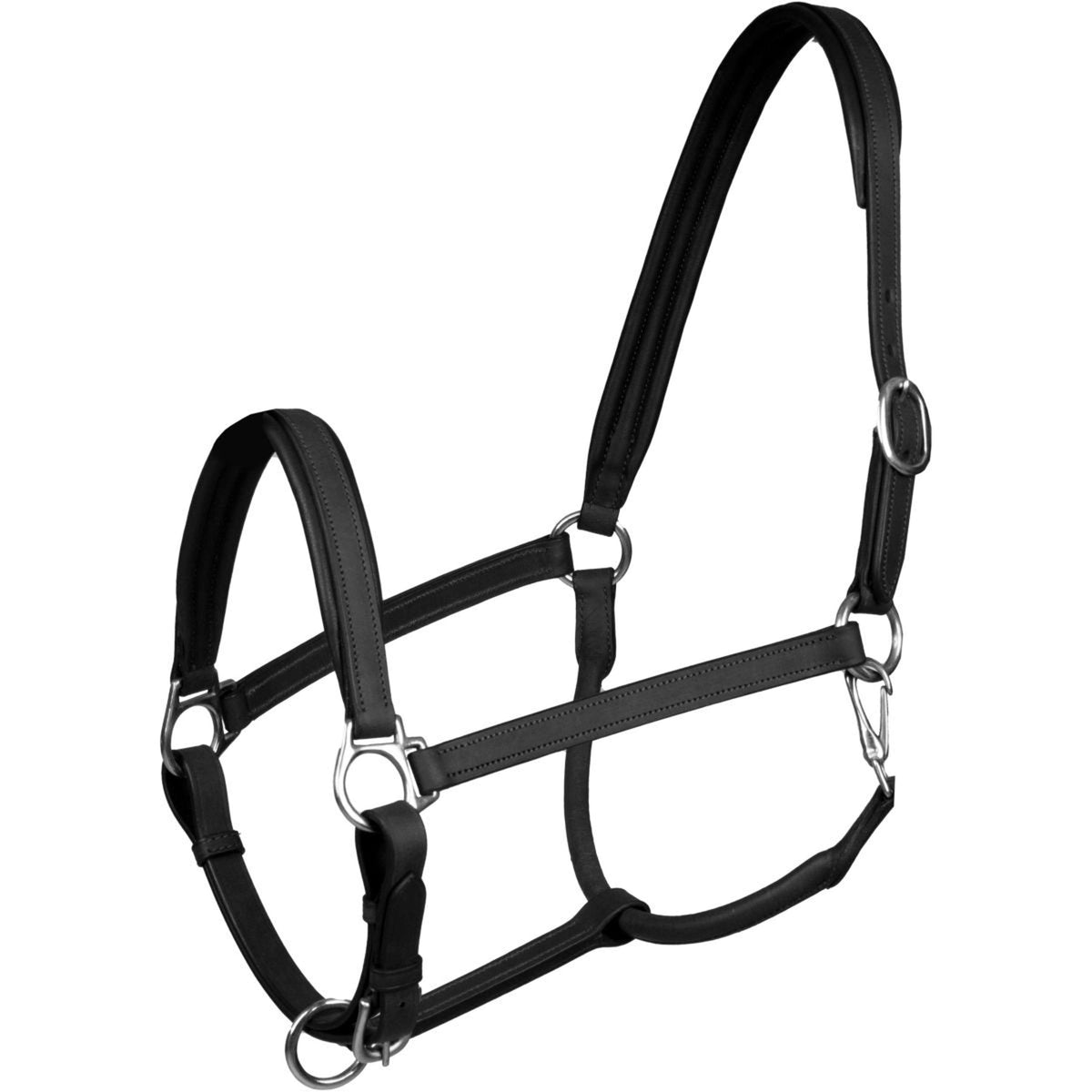 HORKA Licol Stockholm Leather Noir/Argent