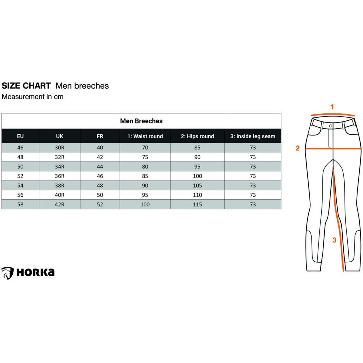 HORKA Pantalon d'Équitation Ireland Hommes Anthracite