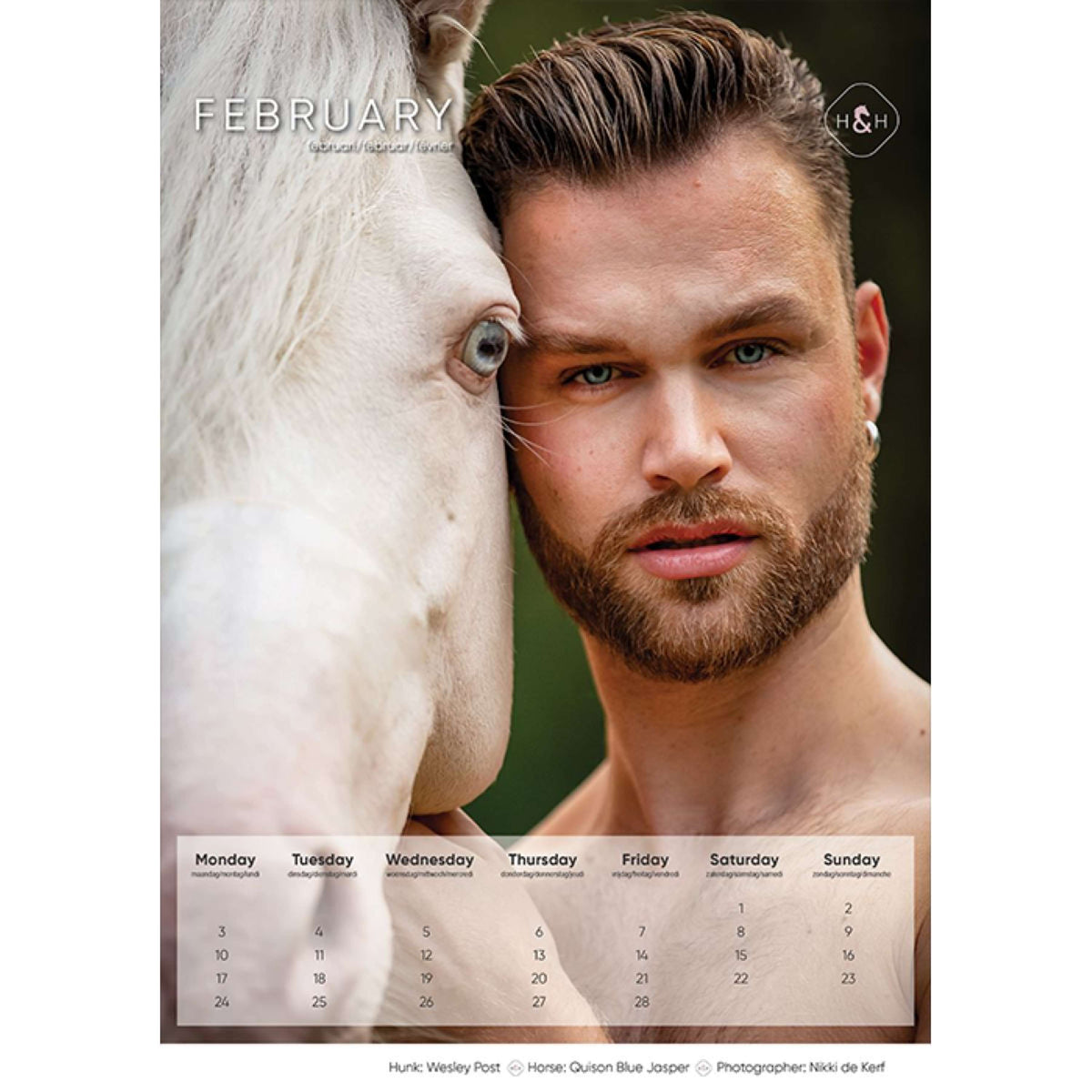 Horse and Hunk Calendrier 2024