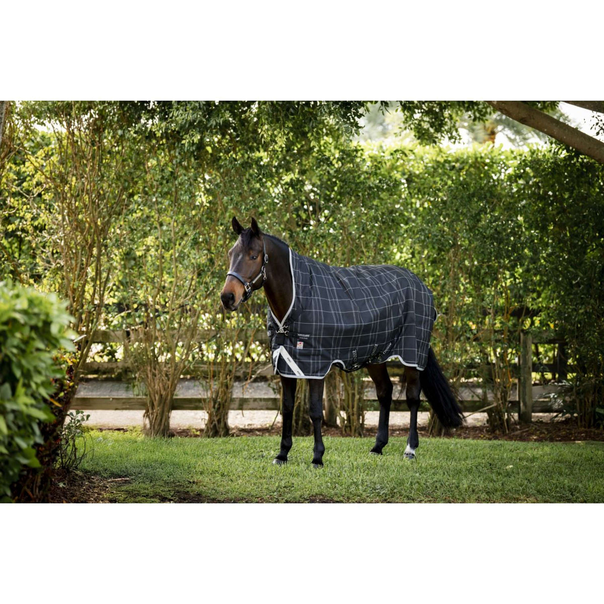 Rhino Wug Turnout Medium Varilayer 250g Black/Grey/White Check/Gray