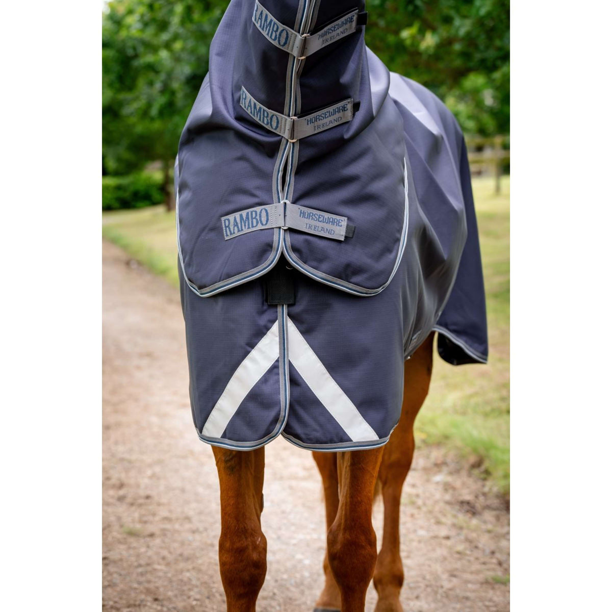 Rambo Chemise Turnout Duo Ripstop Plus Bundle 100g + 100g + 200g Navy/Thunderstorm Grey/Silver