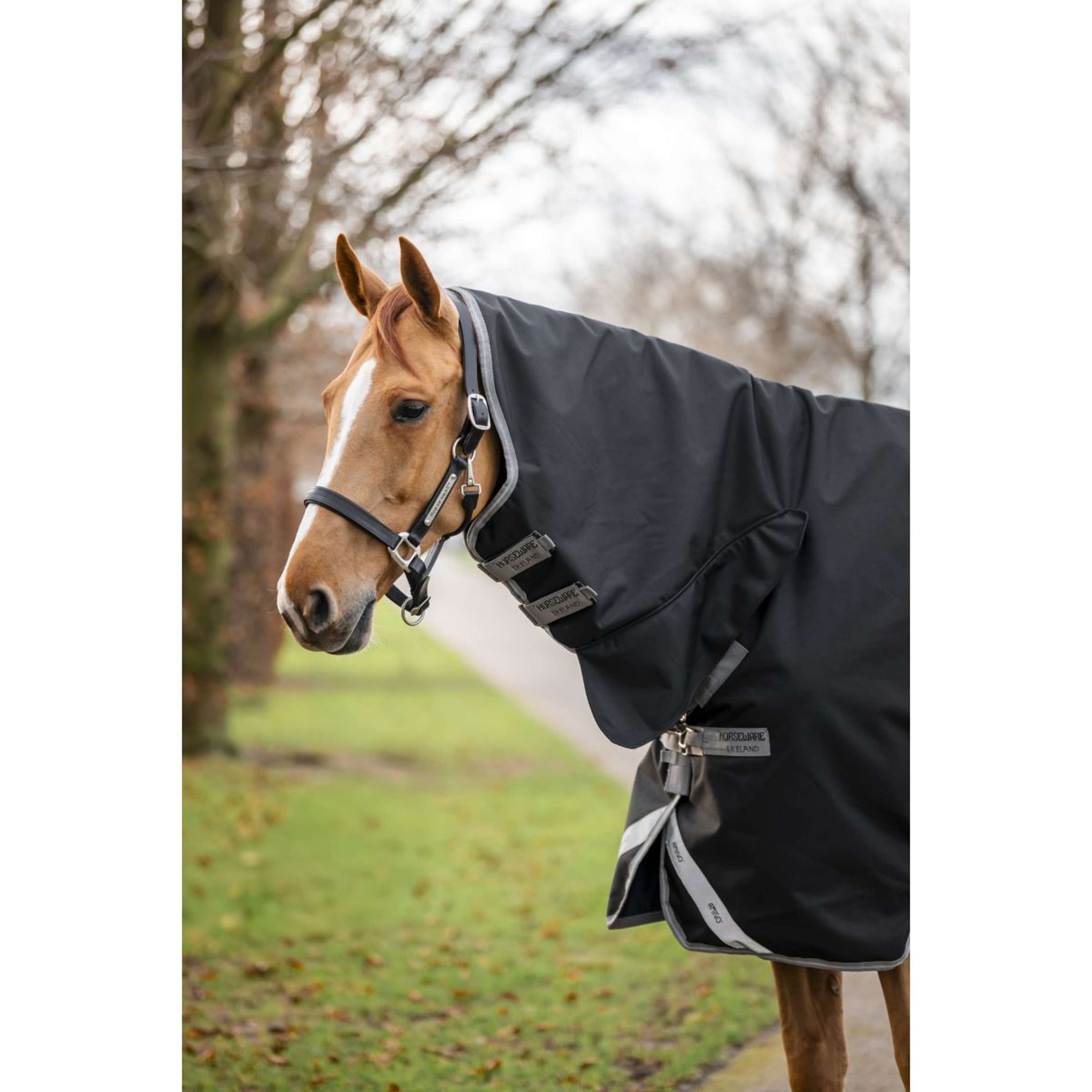 Amigo Turnout Rug Integrated 1200D 150g Black/Titanium Grey/Silver