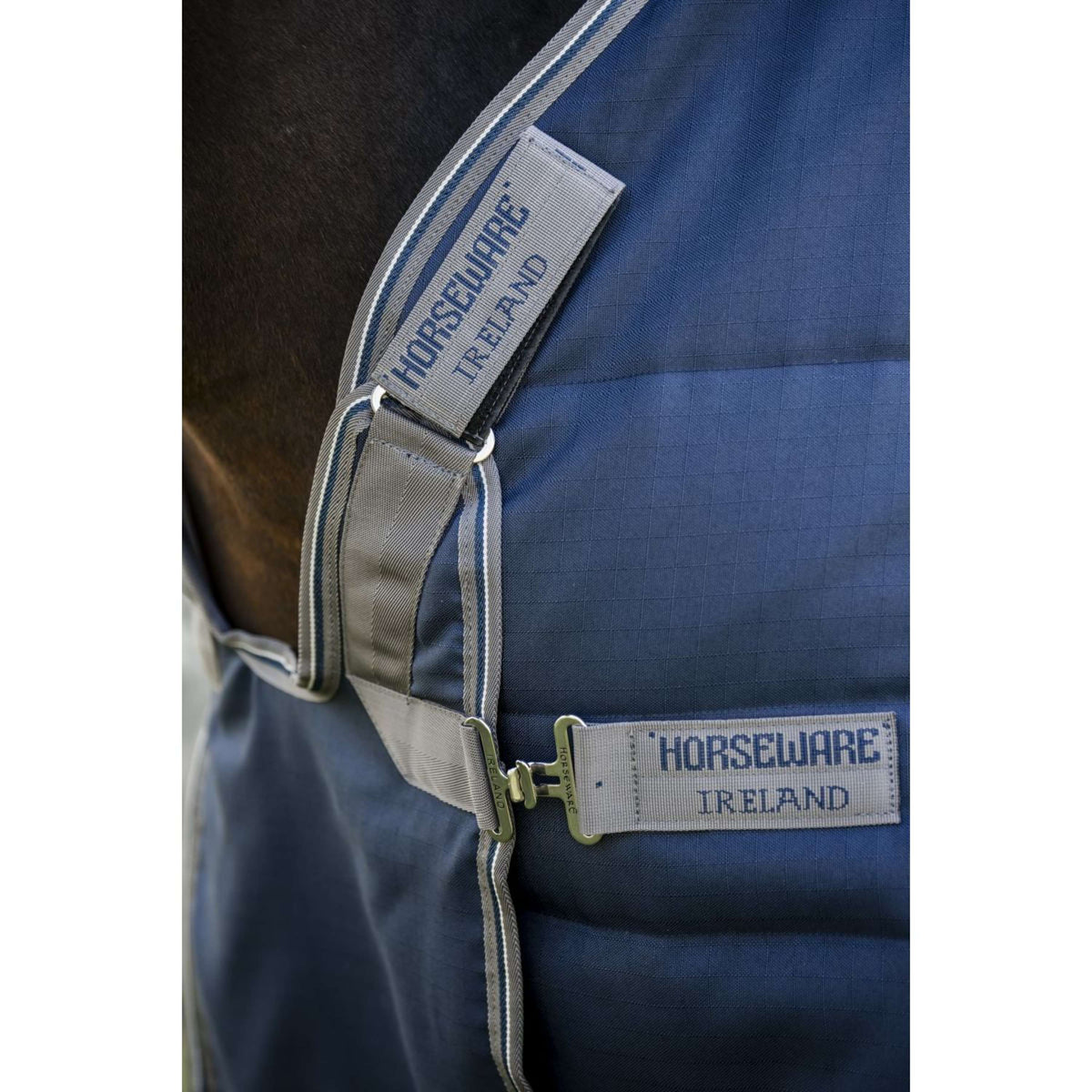 Rambo Optimo Couverture d'Écurie 200g Navy/Thunderstorm Grey/Silver