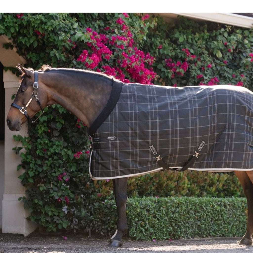 Rhino Pony Stable 250g Varilayer Black/Grey/White Check/Gray